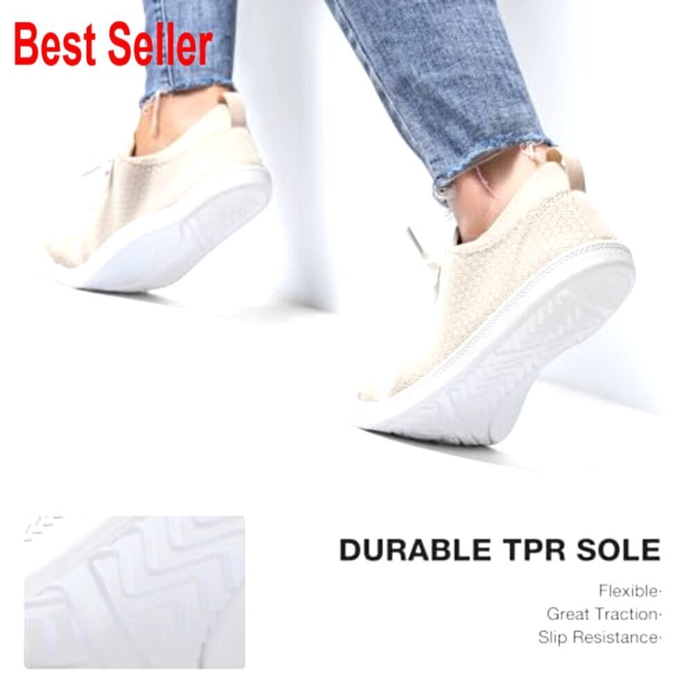 Women's Arch Support Mesh Sneakers, Pull-On Loafers, Lightweight Walking Shoes - Picture 6 of 7
